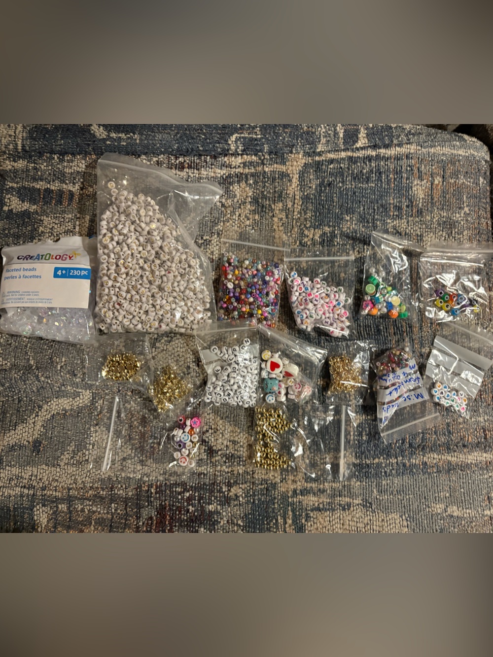 Assorted White and Multi-Color Craft Bead Kit for Parties and DIY